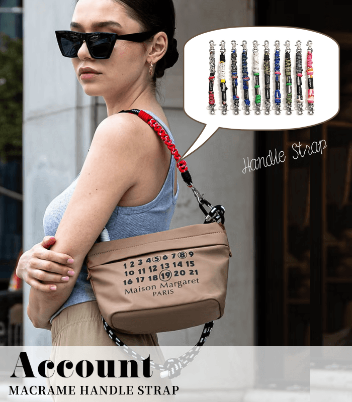 【Account MICALLE】MACRAME HANDLE STRAP★MAC110OEE