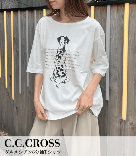 【C.C.CROSS】ダルメシアン6分袖Tシャツ★16416229
