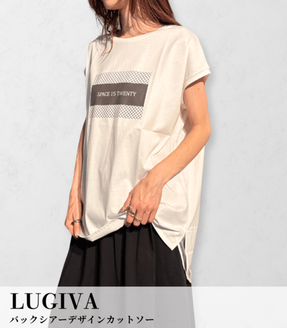 【SALE】【LUGIVA】バックシアーデザインカットソー■☆IT202479