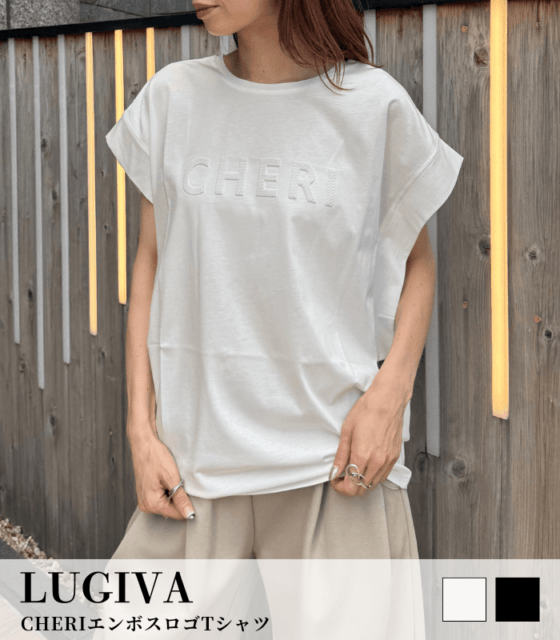 【SALE】【LUGIVA】CHERIエンボスロゴTシャツ■☆IT202473A