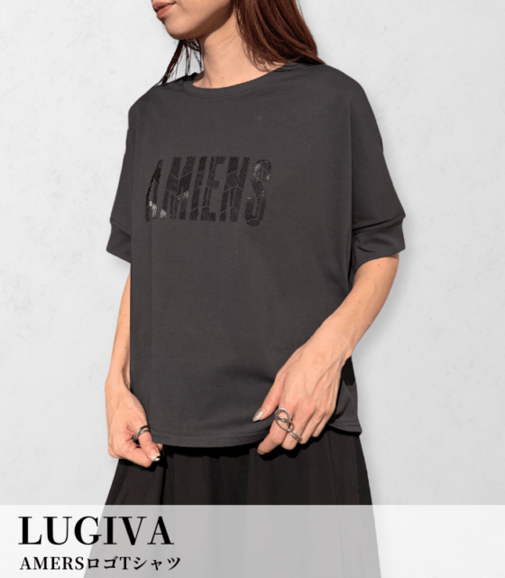 【SALE】【LUGIVA】AMERSロゴTシャツ■☆IT202671
