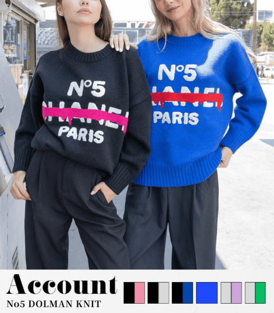 【期間限定販売9/20まで！】【Account MICALLE】No5 DOLMAN KNIT★MAK161NDD