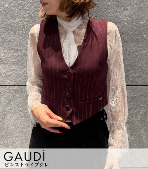 【GAUDI】ピンストライプジレ★IT621BD35034