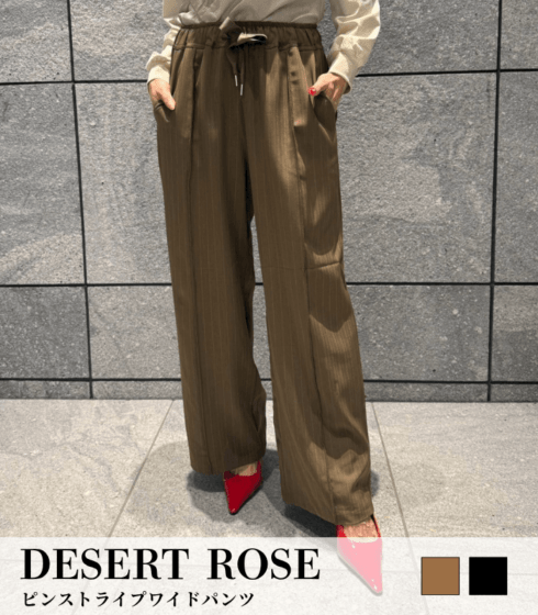 【DESERT ROSE】ピンストライプワイドパンツ★☆DSPT-6