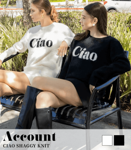【期間限定販売10/26まで！】【Account MICALLE】CIAO SHAGGY KNIT★MAG109NDC
