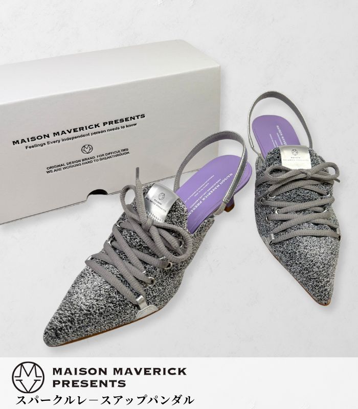 【MAISON MAVERICK PRESENTS】スパークルレ－スアップパンダル★☆MS2510
