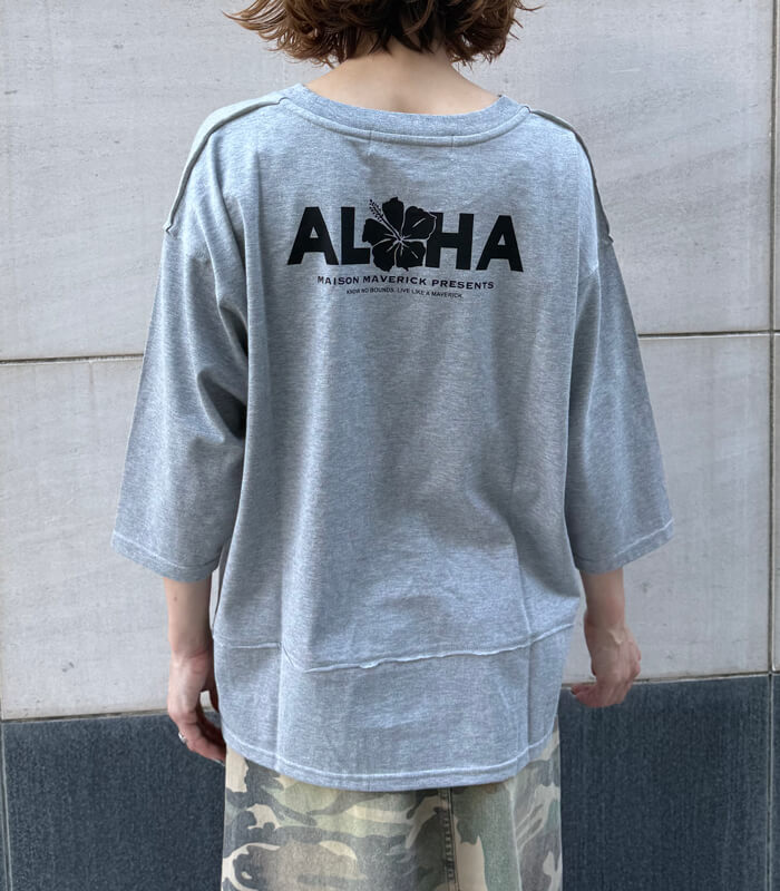 【MAISON MAVERICK PRESENTS】バックプリントミディアムスリーブTシャツ★☆MM5137