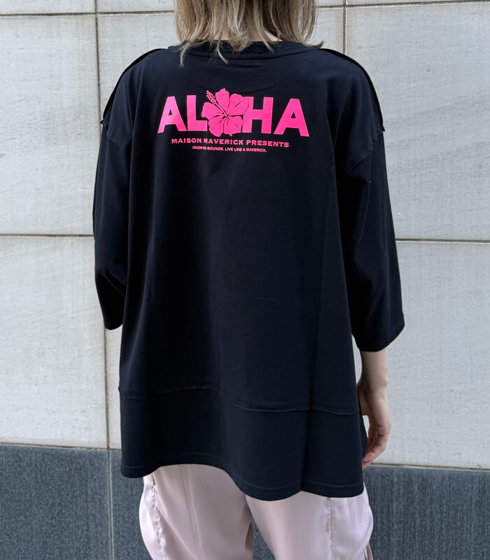 【MAISON MAVERICK PRESENTS】バックプリントミディアムスリーブTシャツ★☆MM5137
