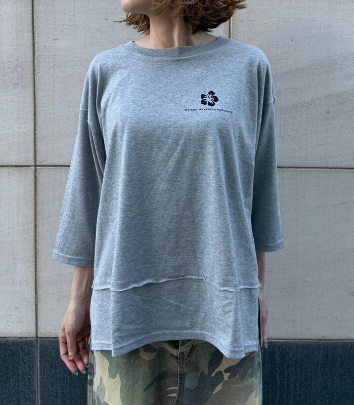 【MAISON MAVERICK PRESENTS】バックプリントミディアムスリーブTシャツ★☆MM5137