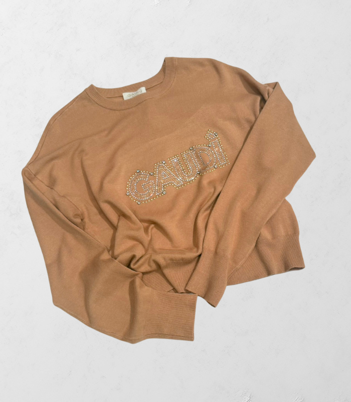 【SALE】【GAUDI】フロントビジューロゴポイントニット●☆IT521BD53023