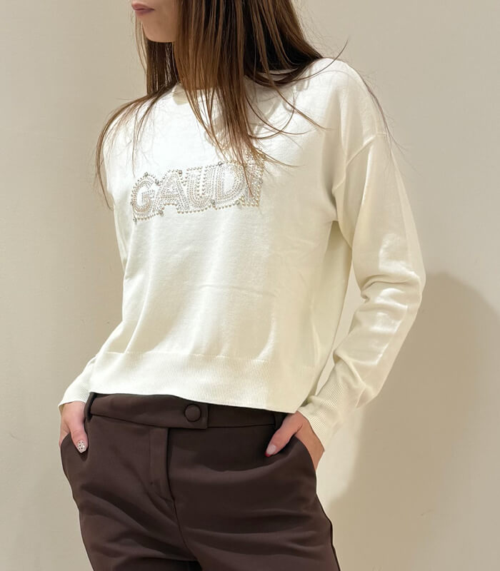 【SALE】【GAUDI】フロントビジューロゴポイントニット●☆IT521BD53023