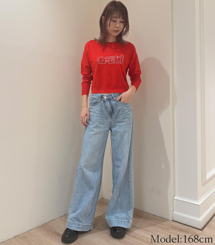 【SALE】【GAUDI】フロントビジューロゴポイントニット●☆IT521BD53023