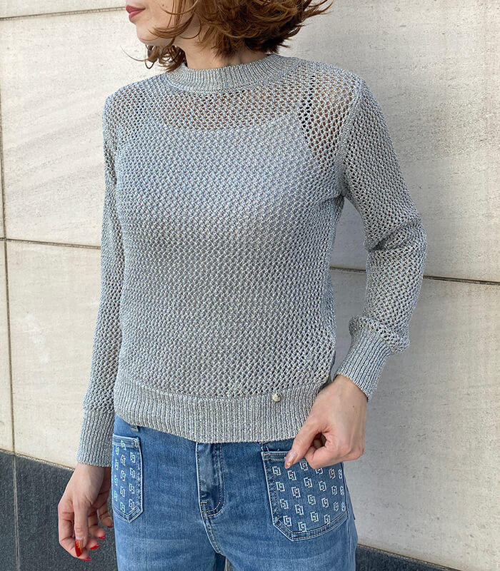 【SALE】【Rinascimento】シアーメッシュニットプルオーバー▼RIN11850W