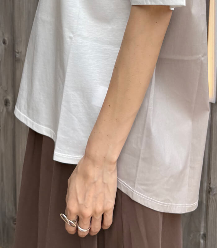 【SALE】【LUGIVA】異素材配色ロゴTシャツ■☆IT202681