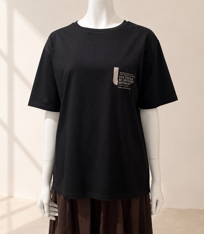 【SALE】【LUGIVA】異素材配色ロゴTシャツ■☆IT202681