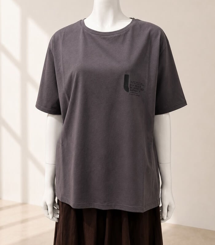 【SALE】【LUGIVA】異素材配色ロゴTシャツ■☆IT202681