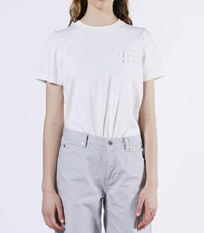 【DOUBLE STANDARD CLOTHING】DSロゴ刺繍Tシャツ★☆0208-010-253