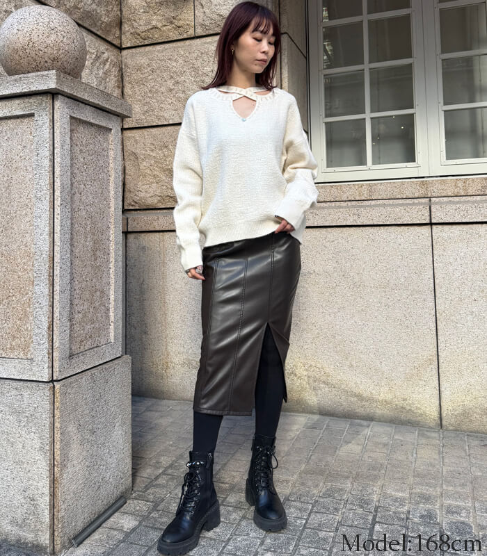 【SALE】【Desert Rose】クロスネックラインプルオーバーニット▼☆BDKT-84