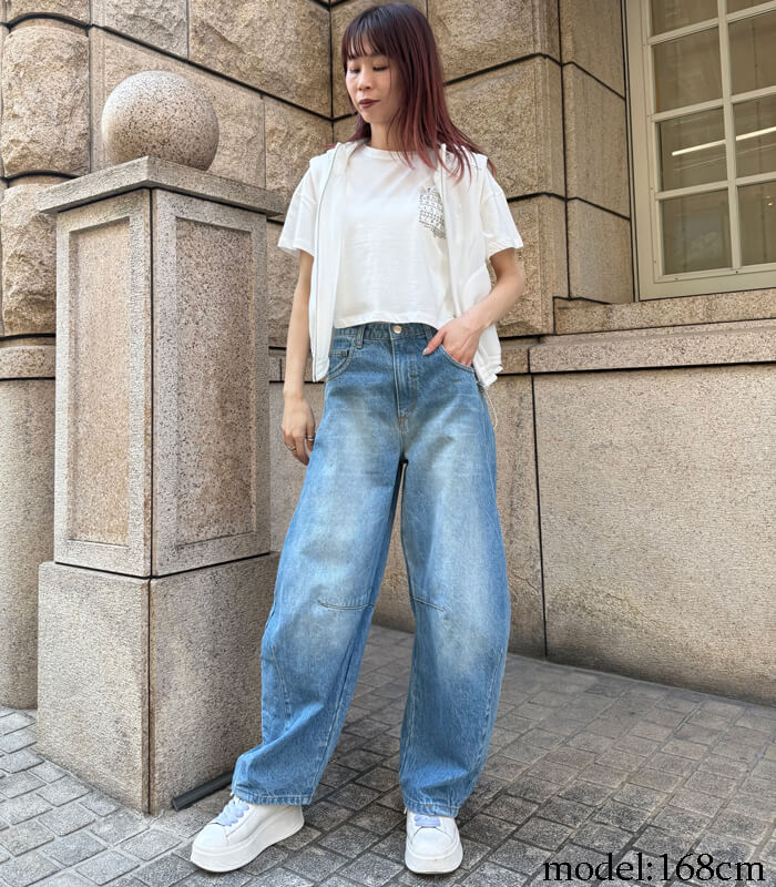 【SALE】【RINASCIMENTO】ダーツポイントバルーンデニムパンツ■☆ITRIN125188
