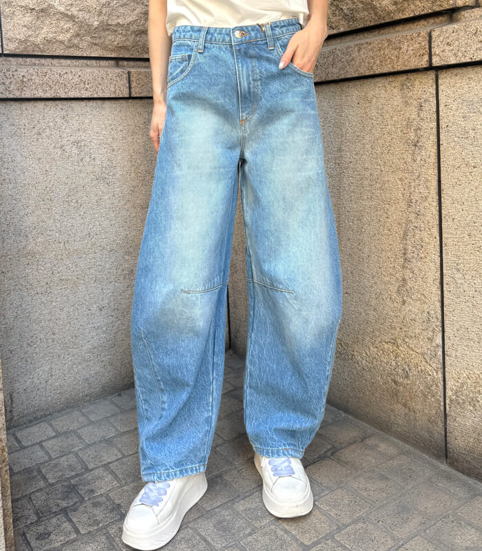 【SALE】【RINASCIMENTO】ダーツポイントバルーンデニムパンツ■☆ITRIN125188