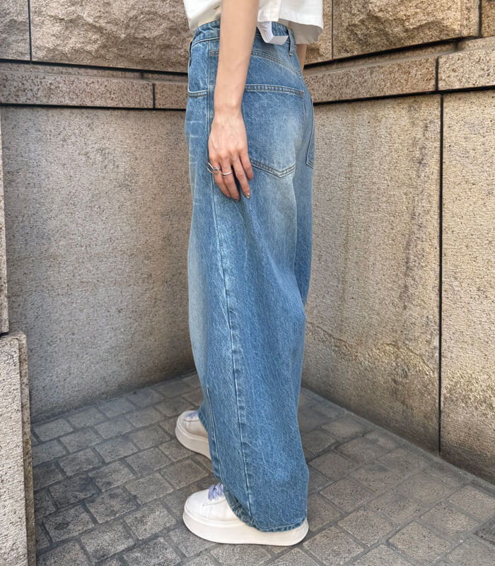 【SALE】【RINASCIMENTO】ダーツポイントバルーンデニムパンツ■☆ITRIN125188