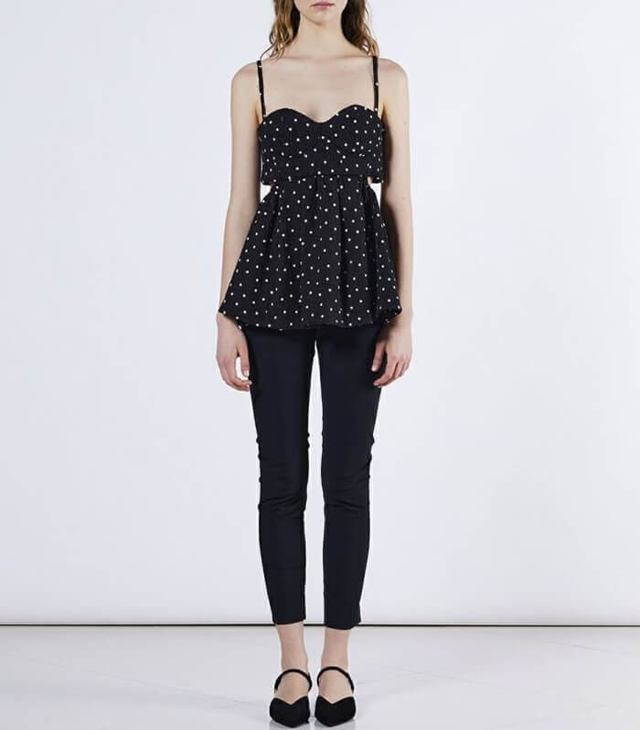 【DOUBLE STANDARD CLOTHING】ドットフロッキージャガードキャミソール★☆0204-160-253