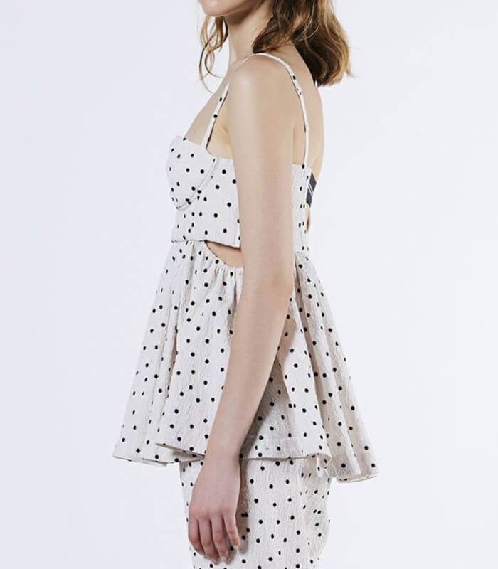 【DOUBLE STANDARD CLOTHING】ドットフロッキージャガードキャミソール★☆0204-160-253