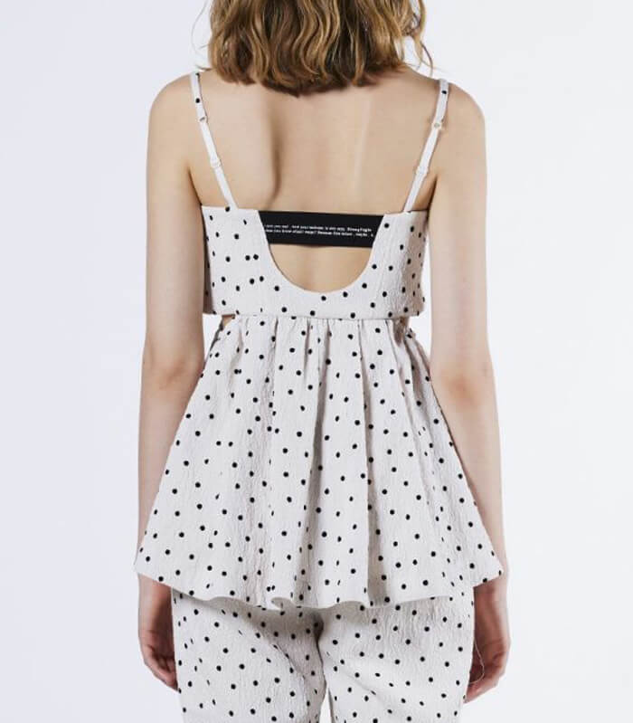 【DOUBLE STANDARD CLOTHING】ドットフロッキージャガードキャミソール★☆0204-160-253