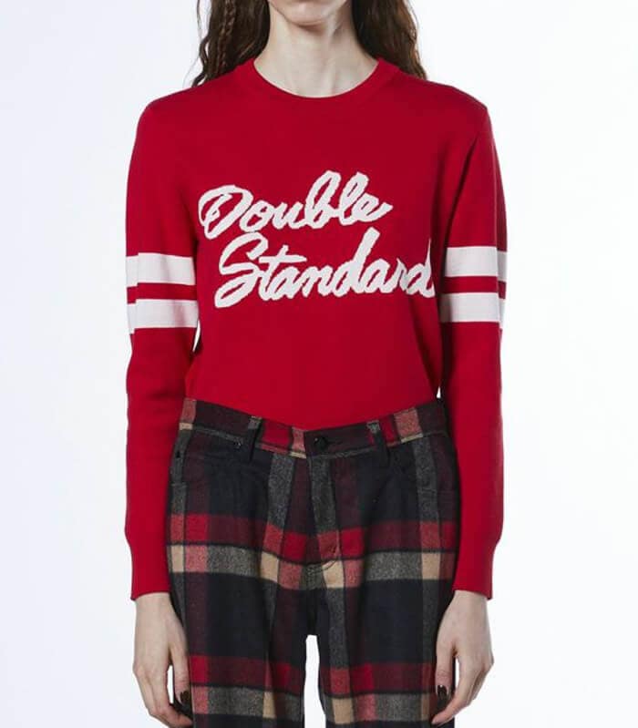 DOUBLE STANDARD CLOTHING ラインストーンロゴプルオーバー DOUBLE STANDARD CLOTHING ラインストーンロゴプルオーバー