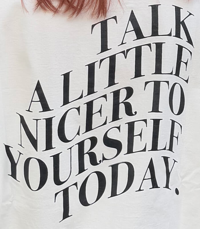 【DOUBLE STANDARD CLOTHING/ESSENTIAL】天竺 メッセージバックプリントロンTシャツ★☆2508-000-261
