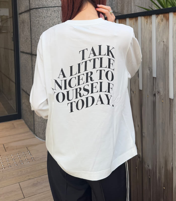 【DOUBLE STANDARD CLOTHING/ESSENTIAL】天竺 メッセージバックプリントロンTシャツ★☆2508-000-261