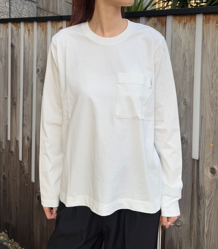 【DOUBLE STANDARD CLOTHING/ESSENTIAL】天竺 メッセージバックプリントロンTシャツ★☆2508-000-261