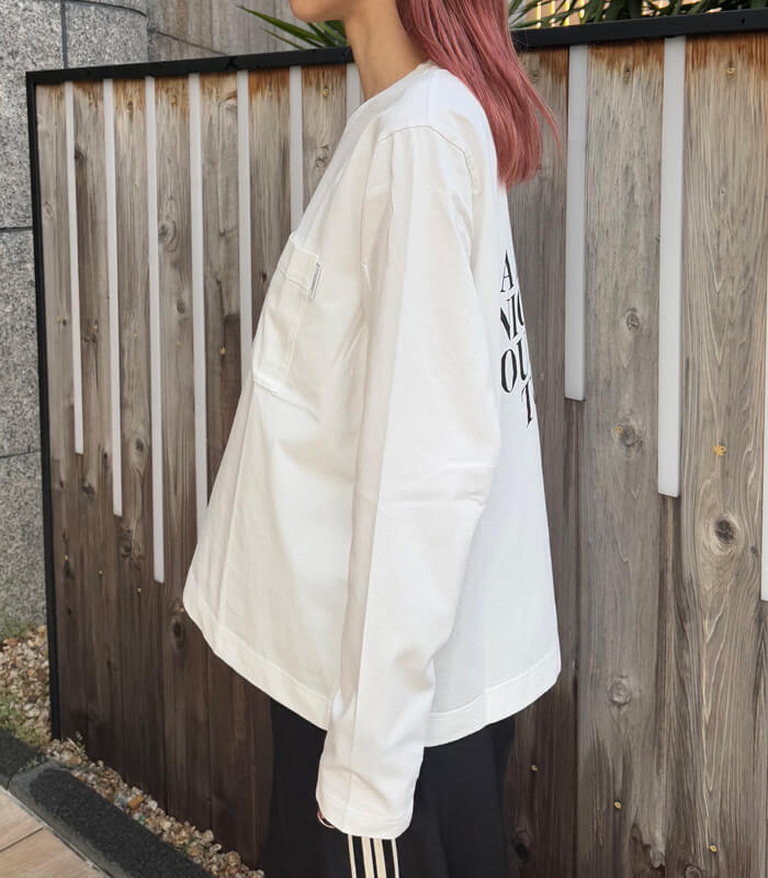 【DOUBLE STANDARD CLOTHING/ESSENTIAL】天竺 メッセージバックプリントロンTシャツ★☆2508-000-261
