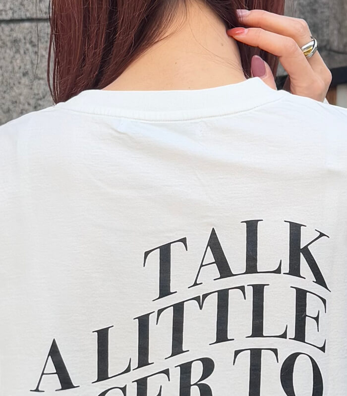 【DOUBLE STANDARD CLOTHING/ESSENTIAL】天竺 メッセージバックプリントロンTシャツ★☆2508-000-261