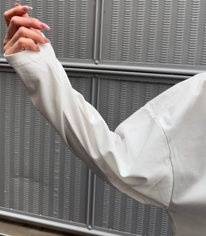 【DOUBLE STANDARD CLOTHING/ESSENTIAL】ハイゲージ バックナンバーロンTシャツ★2508-010-261