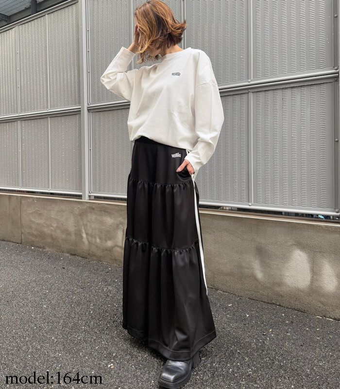 【DOUBLE STANDARD CLOTHING/ESSENTIAL】ハイゲージ バックナンバーロンTシャツ★2508-010-261