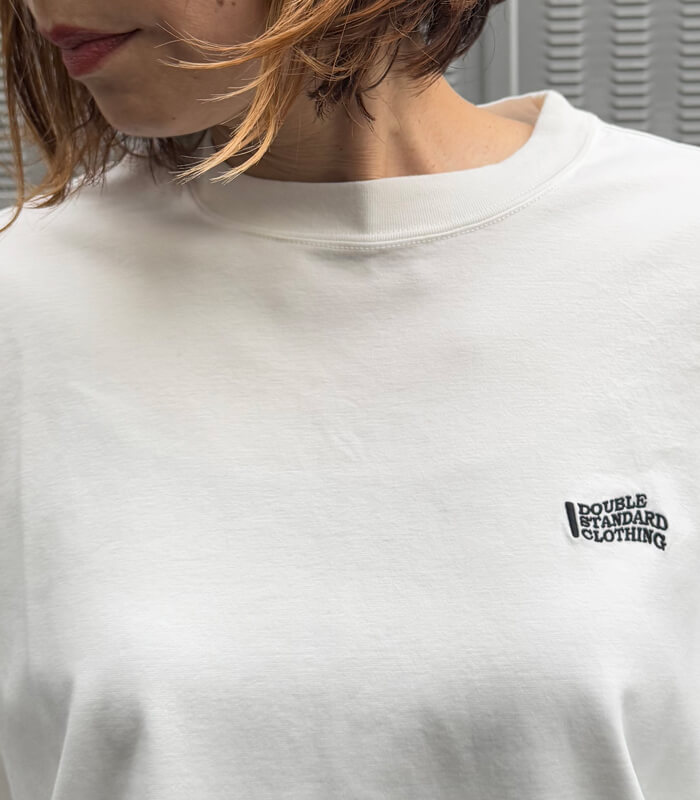 【DOUBLE STANDARD CLOTHING/ESSENTIAL】ハイゲージ バックナンバーロンTシャツ★2508-010-261