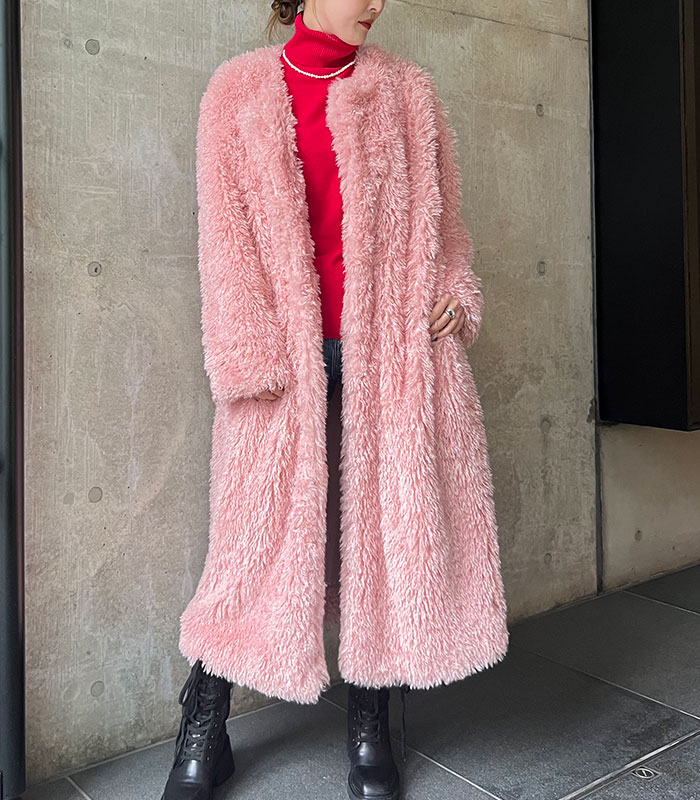 プードルコート ピンク 新品・未使用】アミカキッズ プードルファー