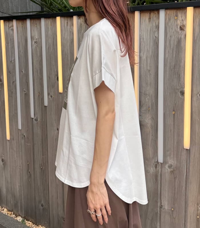 【SALE】【LUGIVA】BeauオーガンジーロゴTシャツ■☆IT202693