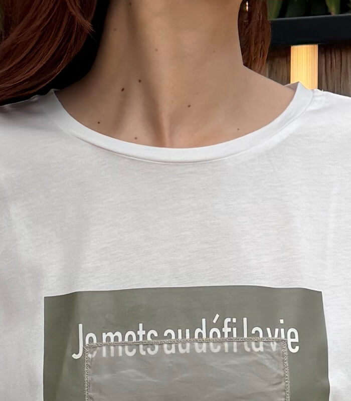 【SALE】【LUGIVA】BeauオーガンジーロゴTシャツ■☆IT202693