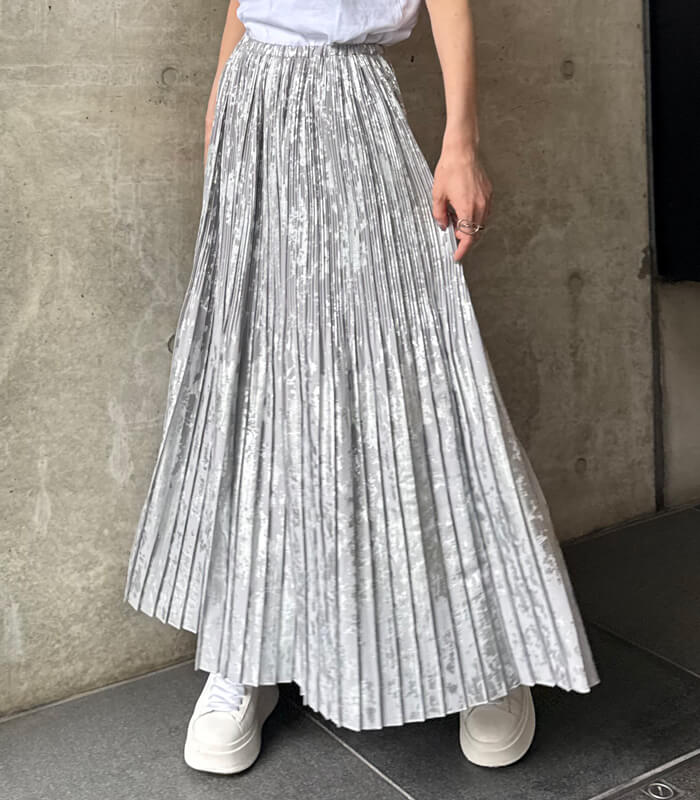 MARIED'OR】箔プリント2段プリーツスカート45221 | WEAR MARIED'OR】箔プリント2段プリーツスカート45221 | WEAR