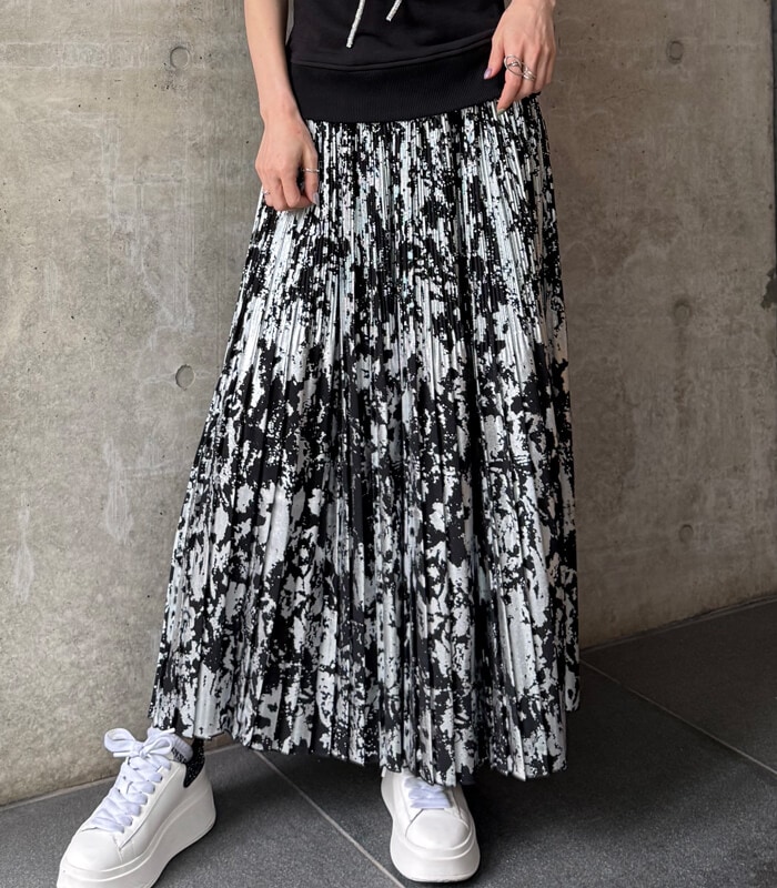 MARIED'OR】箔プリント2段プリーツスカート45221 | WEAR