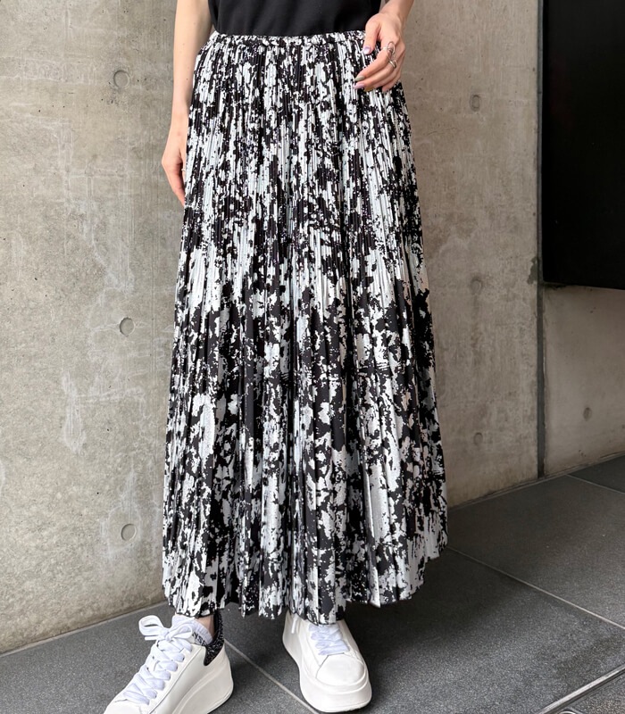 MARIED'OR】箔プリント2段プリーツスカート45221 | WEAR MARIED'OR】箔プリント2段プリーツスカート45221 | WEAR