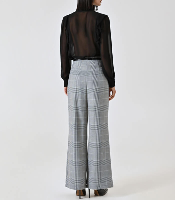 【RINASCIMENTO】チェック柄ワイドパンツ★ITRIN125186