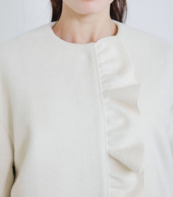 【PICCIN PERLA】フロントフリルショートコート★☆907460