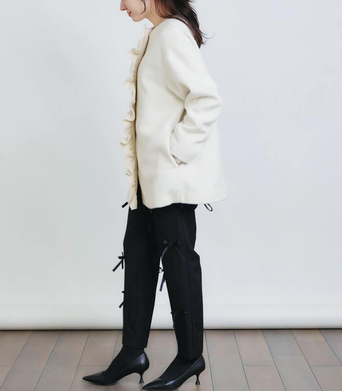 【PICCIN PERLA】フロントフリルショートコート★☆907460