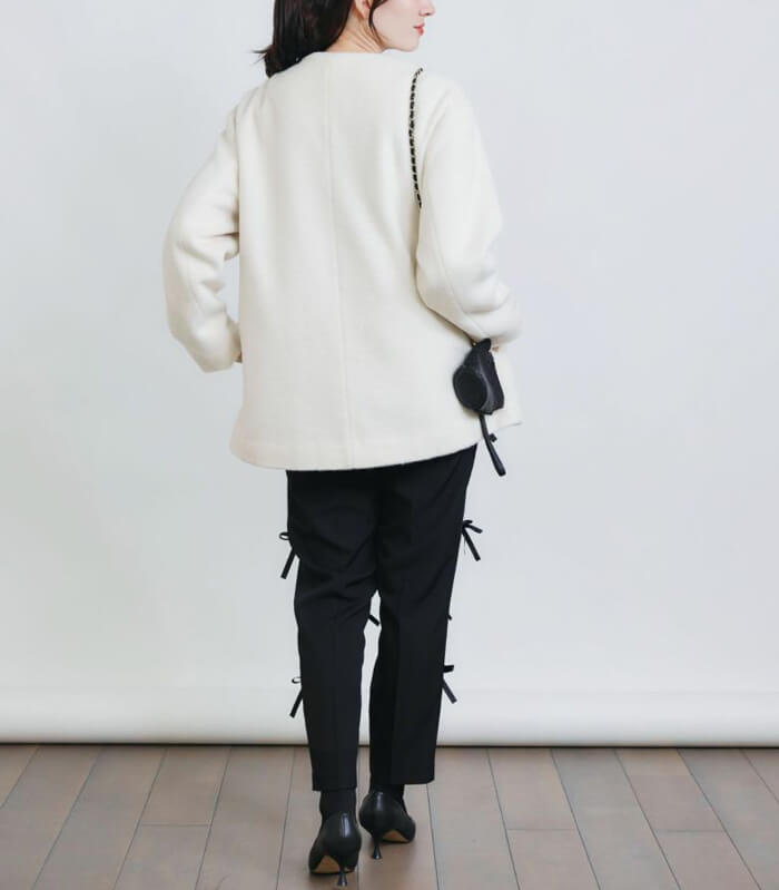 【PICCIN PERLA】フロントフリルショートコート★☆907460