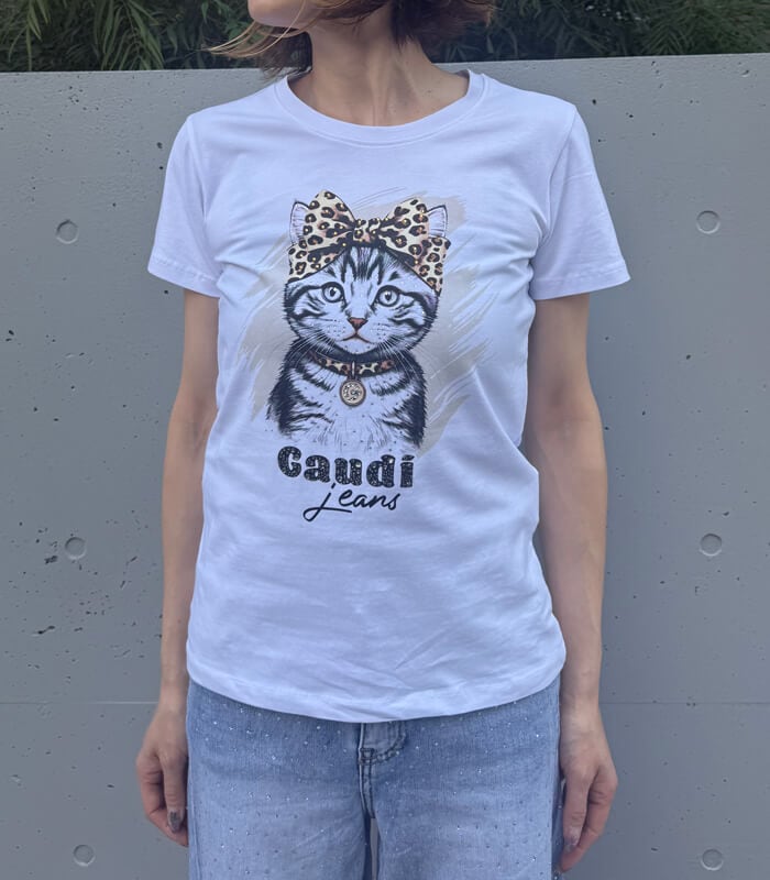 【GAUDI】CATプリントロゴTシャツ★☆IT611BD64072