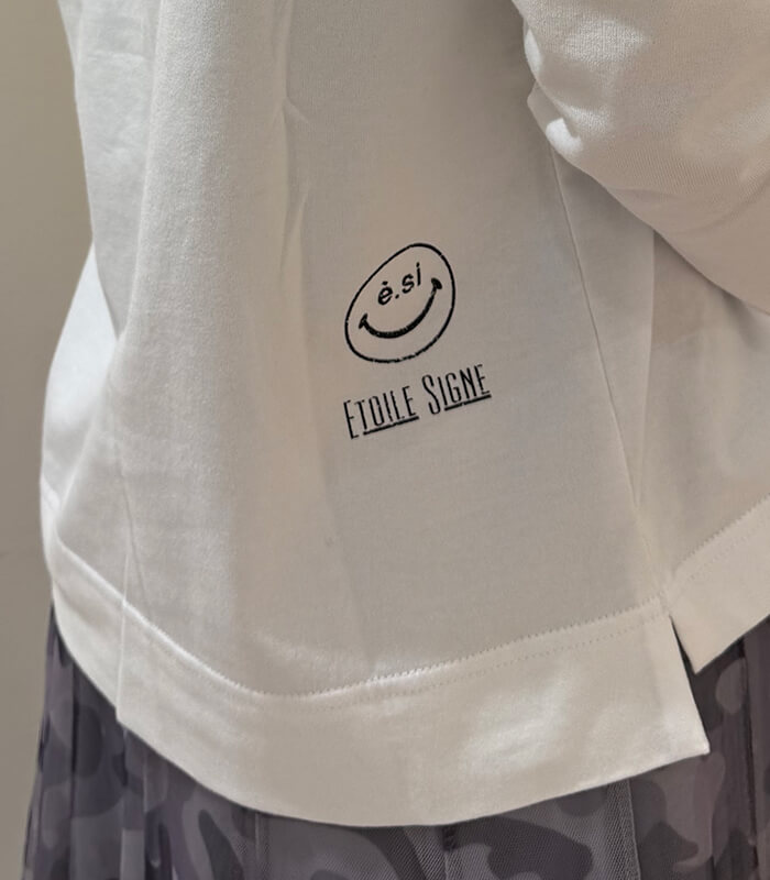 【ETOIL eSIGNE】星クリスタルクルーネックロンTシャツ★☆2407109