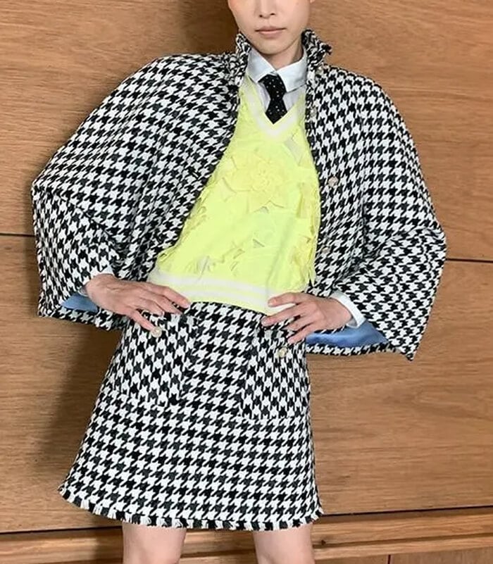 定価475000円♡最高級♡ダンヒル ハウンドトゥース ダッフルコート 千鳥柄 SUGARHILL